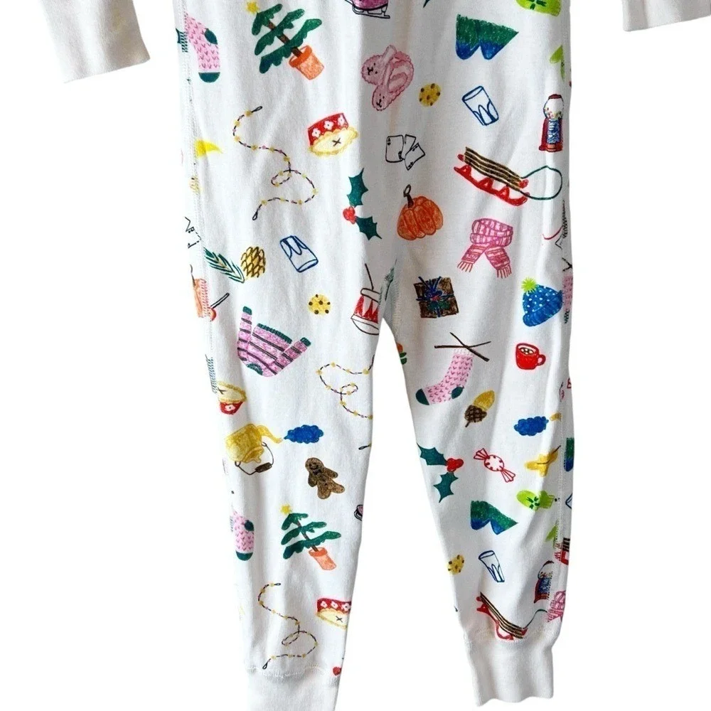 Hanna Andersson Kids 90cm US 3 Holiday Favorite Things Organic Cotton Sleeper